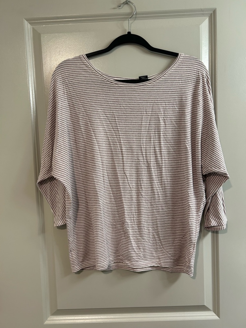 Rachel Zoe Striped Boatneck Tunic in Mauve and White